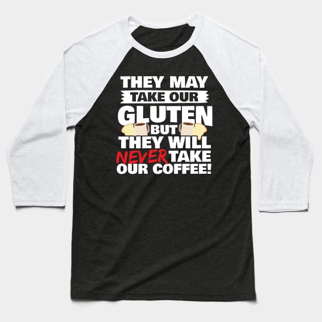 gluten Baseball T-Shirt by CurlyDesigns